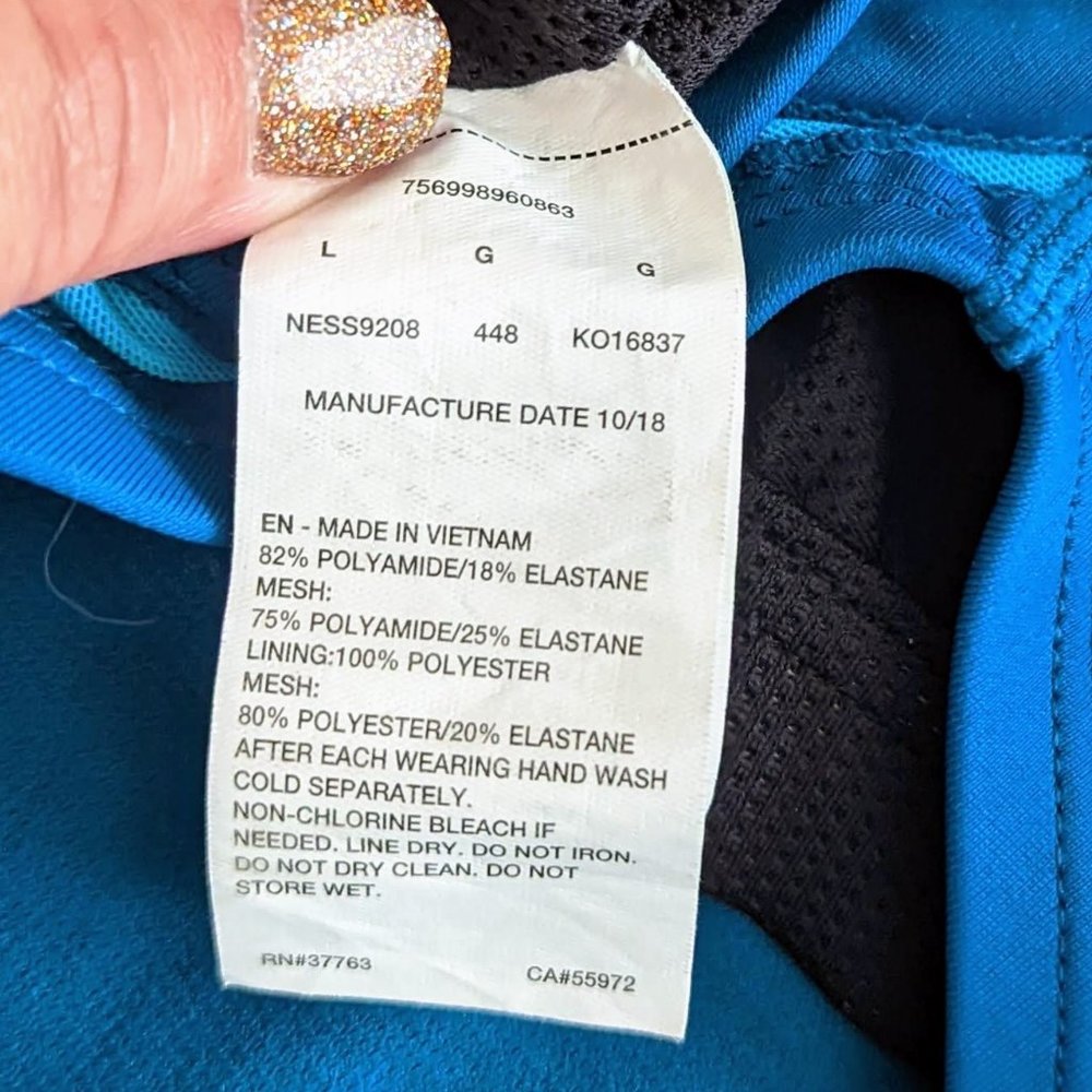 Nike Blue Racerback Swimsuit - Picture 5 of 7